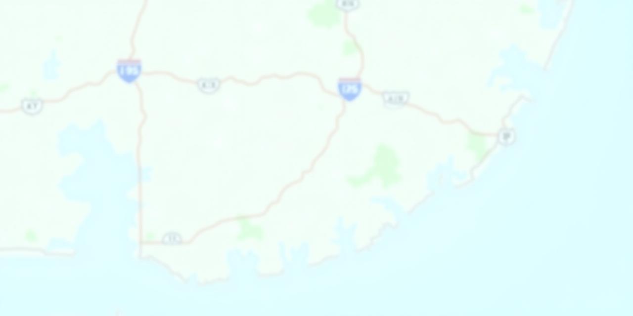 Map highlighting Jacksonville FL and surrounding highway service radius