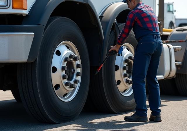 Commercial truck tire service